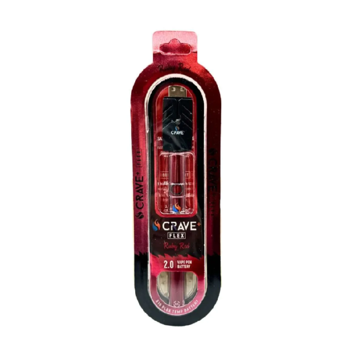 CRAVE FLEX 2.0 VAPE PEN BATTERY RUBY RED