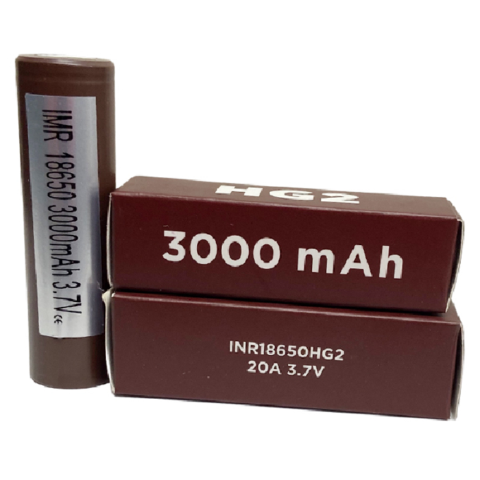 LG BATTERY HG2 18650 3000MAH 20A 2CT PACK
