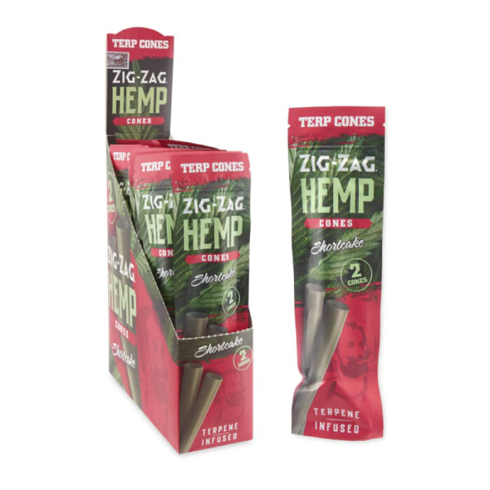 ZIG ZAG HEMP CONES SHORTCAKE 2CT PACK BOX OF 15 PACK