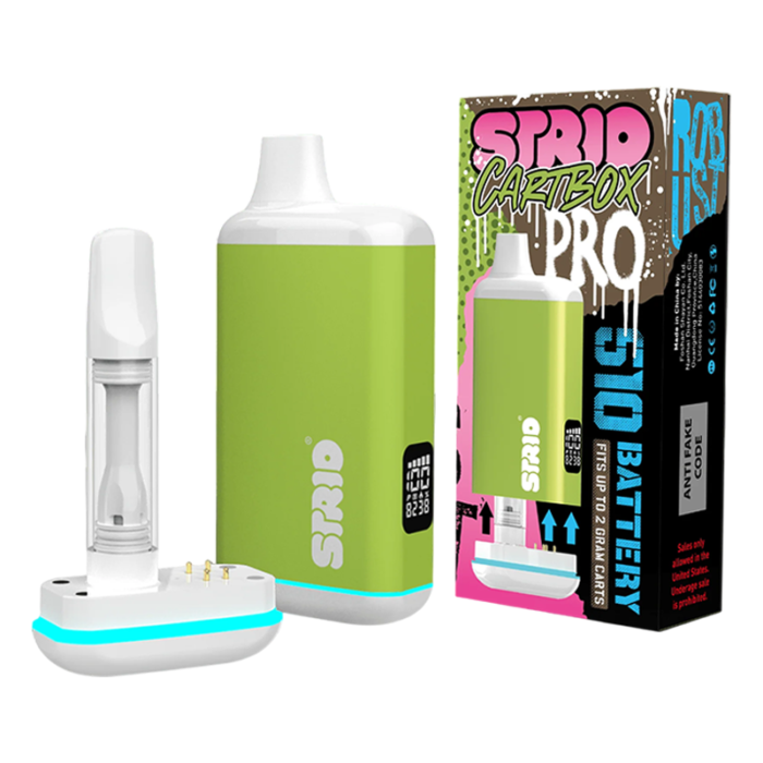 STRIO PRO CARTBOX 2G 510 BATTERY PERIDOT GREEN - BOX OF 10
