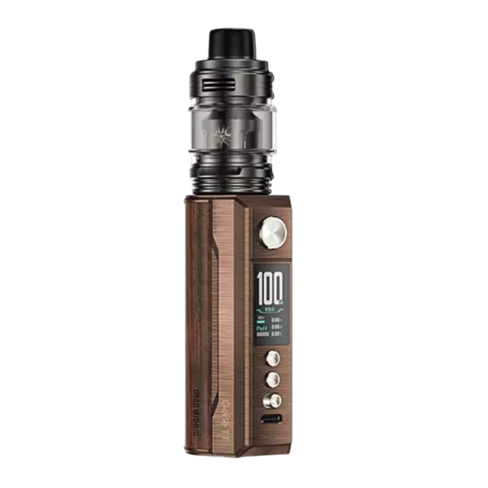 VOOPOO DRAG M-100S KIT - ANTIQUE BRASS/PADAUK