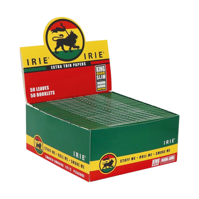 IRIE PAPER PLANES KING SIZE SLIM 50 LEAVES -BOX OF 50 BOOKLETS (MAMMA JAMMA)
