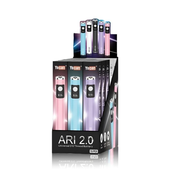 YOCAN ARI 2.0 510 THREAD BATTERY MIXED COLOR -BOX OF 15PCS