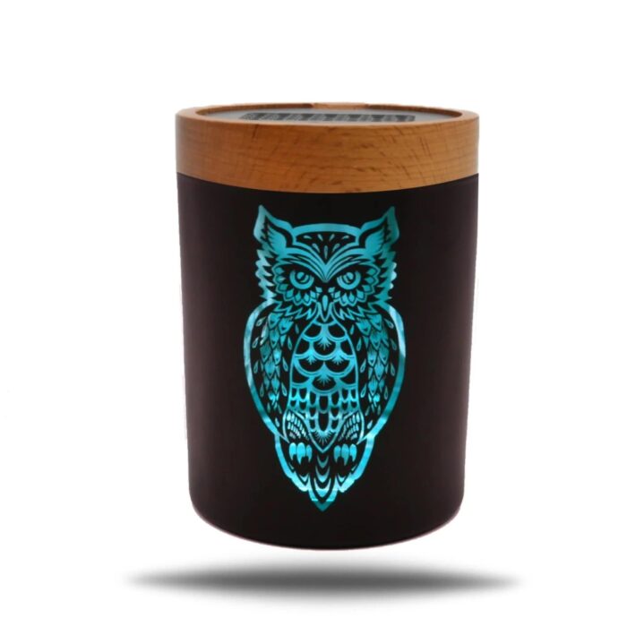 V SYNDICATE SOLESTASH AIRTIGHT JAR LARGE OWLLUSION TURQUOISE