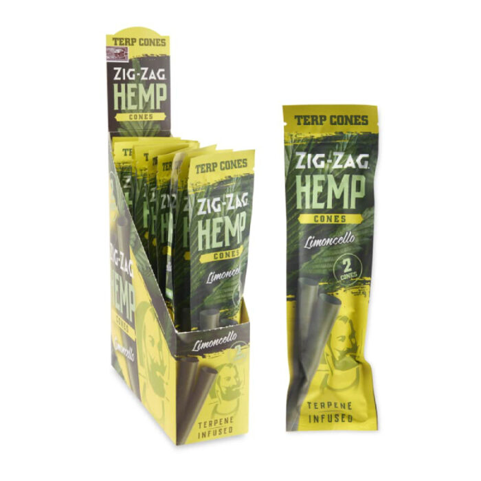 ZIG ZAG HEMP CONES LIMONCELLO 2CT PACK BOX OF 15 PACK