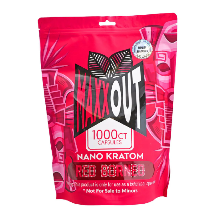 MAXXOUT KRATOM RED BORNEO 1000CT CAPSULE