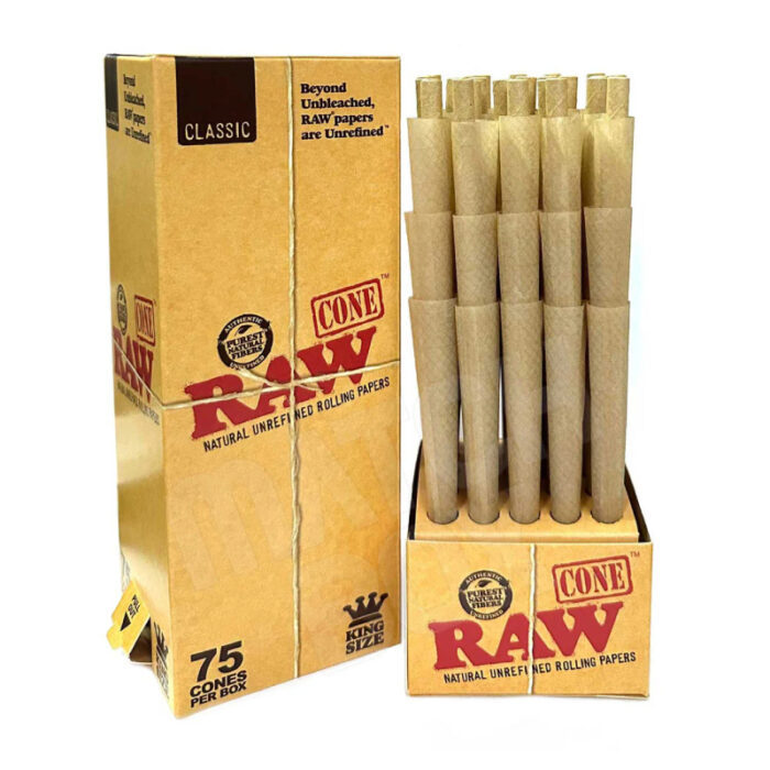 RAW CLASSIC CONE - KING SIZE 75CT BOX