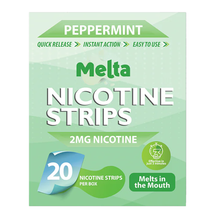 MELTA NICOTINE STRIPS 2MG - PACK OF 5