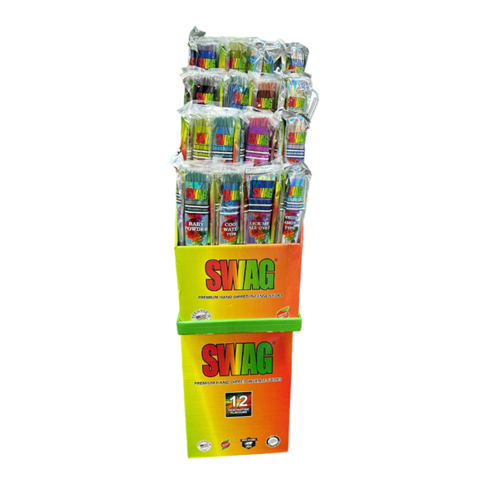 SWAG JUMBO INC 19INCH PREMIUM DISPLAY 48POUCHES 30STICKS 12FLAVOURS