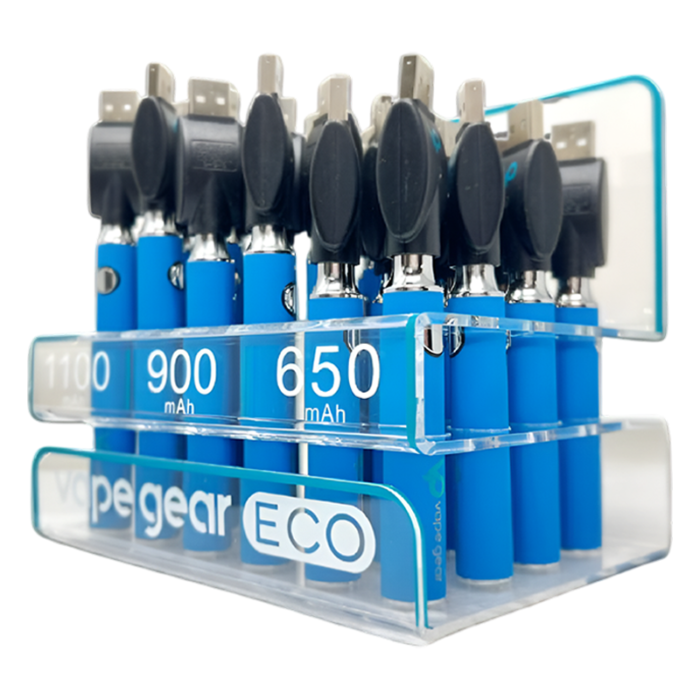 VAPE GEAR ECONOMY BATTERY 24CT DISPLAY BLUE