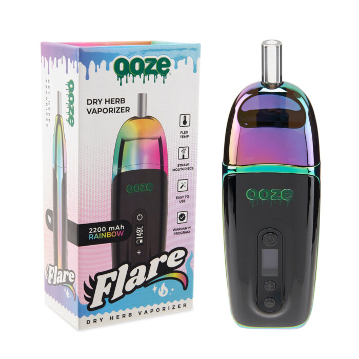 OOZE FLARE DRY HERB VAPORIZER - RAINBOW