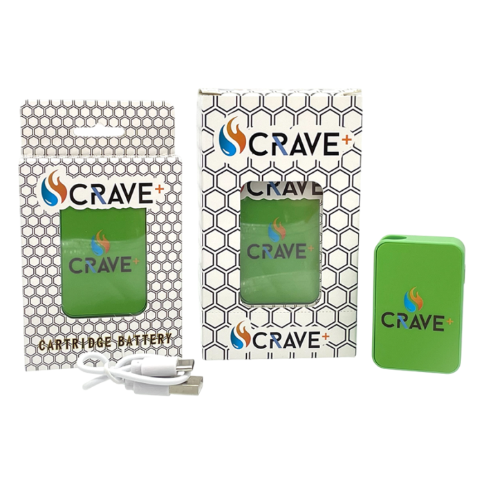 CRAVE PLUS CARTRIDGE BATTERY GREEN 5CT BOX