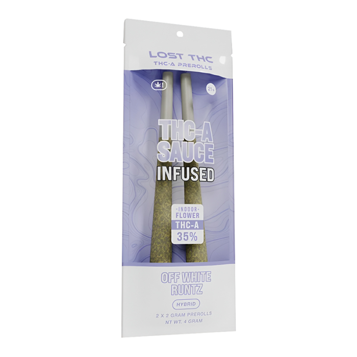 LOST THC SAUCE INFUSED PREROLLS OFF WHITE RUNTZ HYBRID - PACK OF 10