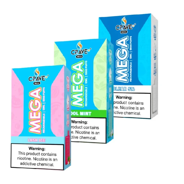 CRAVE MEGA DISPOSABLE 5500PUFF -BOX OF 10