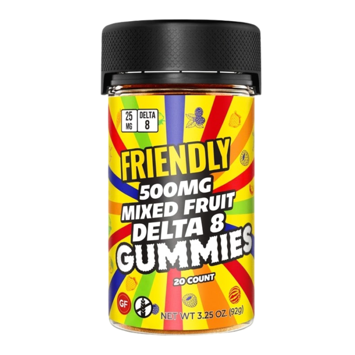 FRIENDLY - DELTA - GUMMY - D8 - 25MG/CT - 20CT/JR - MIXED FRUIT