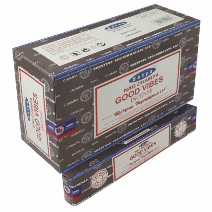 SATYA NAG CHAMPA GOOD VIBES INCENSE 15GM 12CT BOX