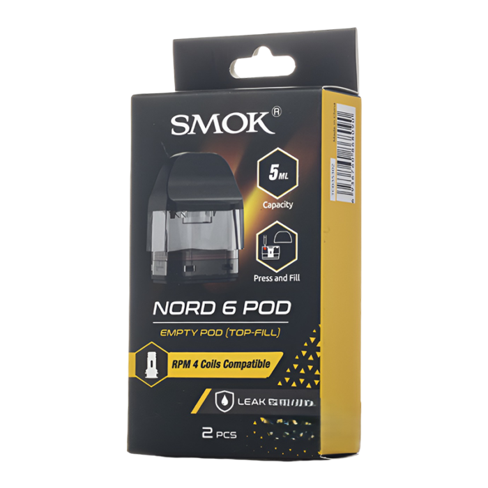 SMOK NORD 6 5ML EMPTY POD - PACK OF 2