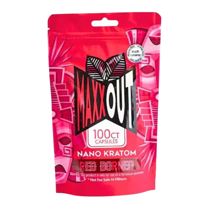 MAXXOUT KRATOM RED BORNEO 100CT CAPSULE