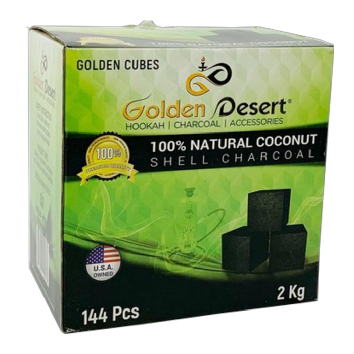 GOLDEN DESERT CHARCOAL GOLDEN CUBE 144CT 2KG