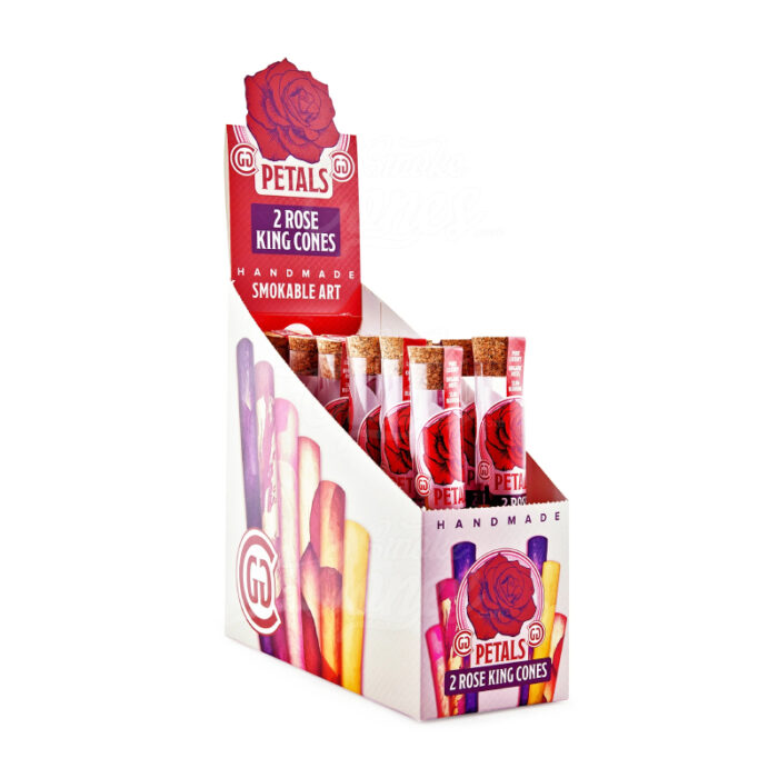 ROSE PETALS ORGANIC HANDMADE CONES 2 ROSE KING CONES - 2PK/ 12CT DISPLAY