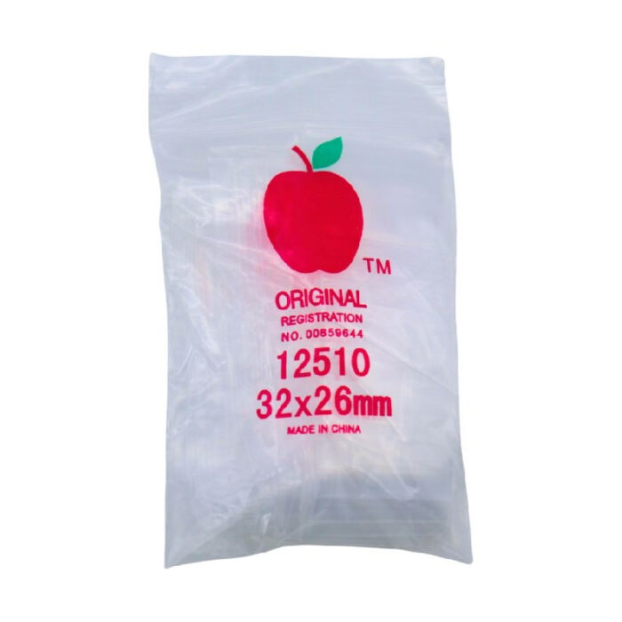 JEWELRY BAG SIZE 12510 (32X26MM) ORIGINAL CLEAR APPLAE BAG