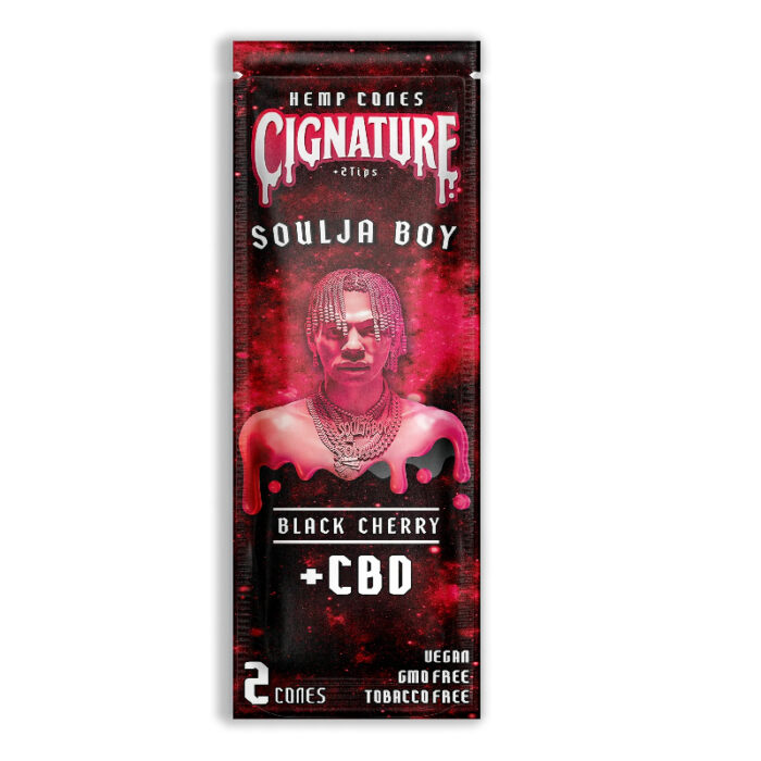 CIGNATURE HEMP CONES 2PK SOULJA BOY - BLACK CHERRY