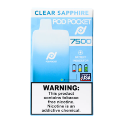POD POCKET CLEAR SAPPHIRE 7500PUFFS