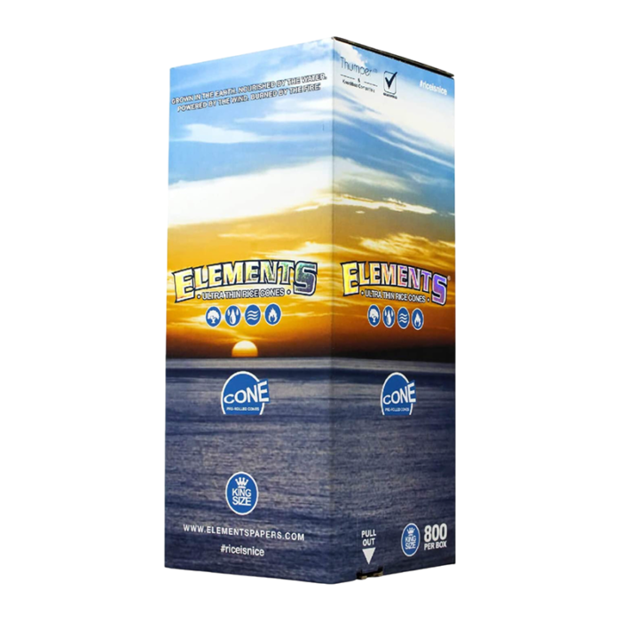 ELEMENTS CONE KING SIZE ULTRA THIN 800 PER BOX