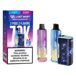 LOST MARY NERA FULLVIEW 70000 PUFFS REFILLABLE DISPOSABLE KIT - BOX OF 5