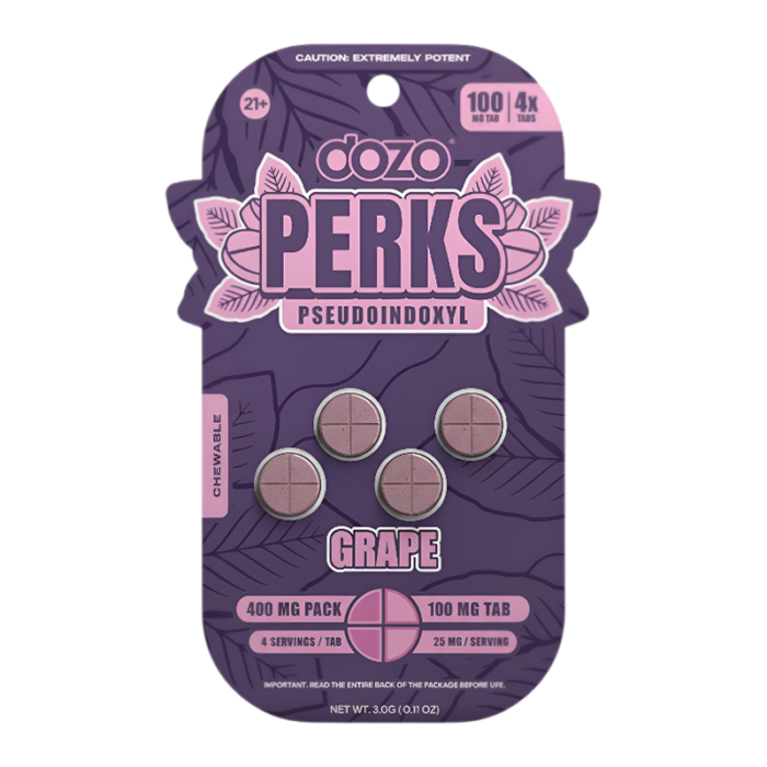 DOZO PERKS PSEUDOINDOXYL CHEWABLE TAB 100MG (PER TABLET) 4CT PACK - BOX OF 5 PACK
