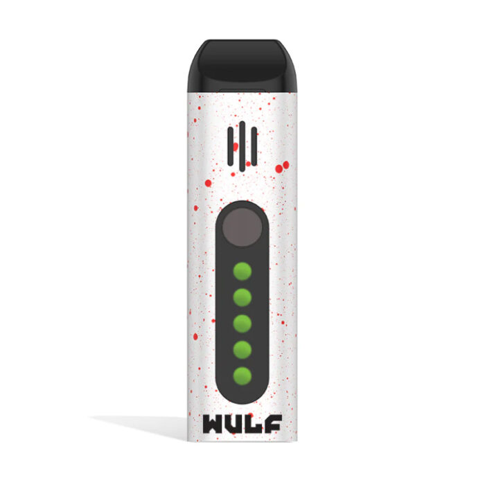 WULF FLORA PORTABLE DRY HERB VPORIZER WHITE RED SPATTER