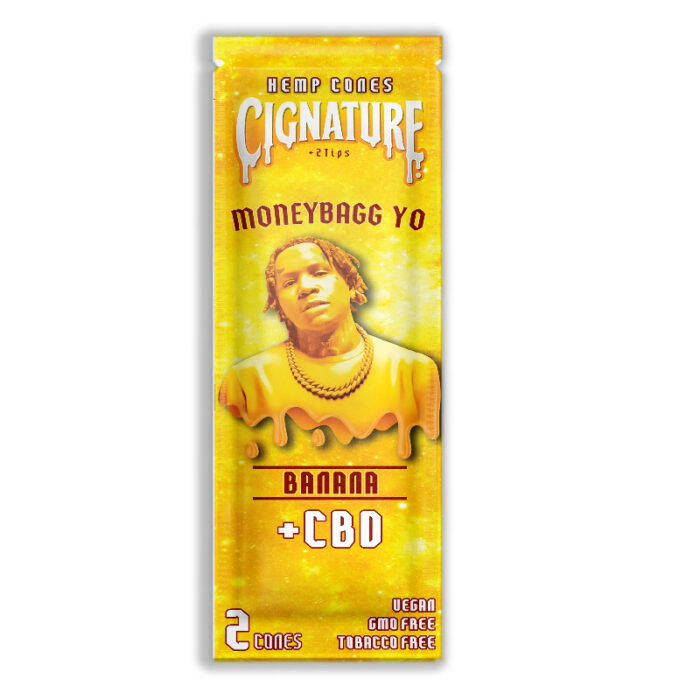 CIGNATURE HEMP CONES 2PK MONEYBAGG YO - BANANA