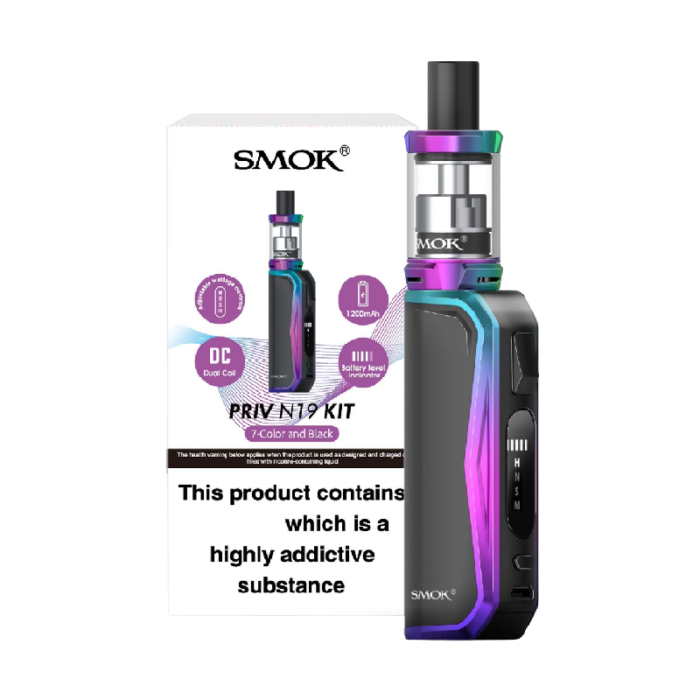 SMOK PRIV N19 KIT 7-COLOR AND BLACK