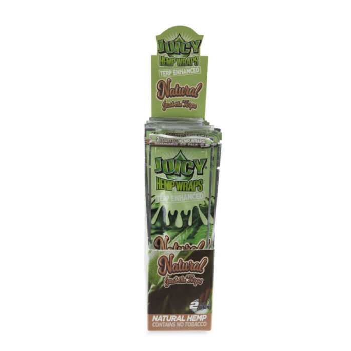 JUICY JAY HEMP WRAPS NATURAL JUST THE TERPS 25 PER BOX
