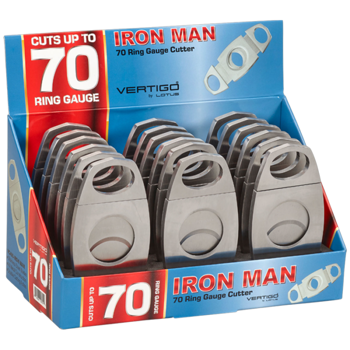 VERTIGO IRON MAN CIGAR CUTTERS-BOX OF 18