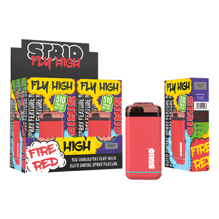 STRIO FLY HIGH AUTO SMOKING 510 THREAD BATTERY FIRE RED - PACK OF 6