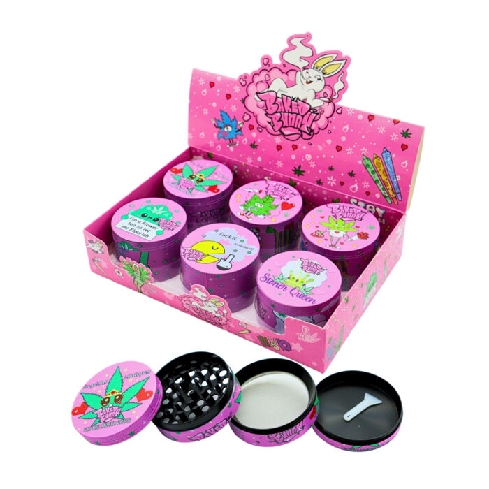 BAKED BUNNY WHOLE BODY PRINT GRINDER 4 PART 64MM -BOX OF 6