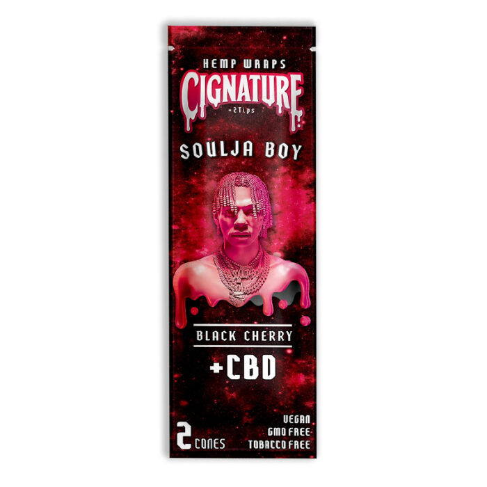 CIGNATURE HEMP WRAPS 2PK SOULJA BOY - BLACK CHERRY