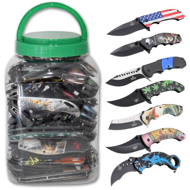 BOOM NOV POCKET KNIFE SNAKE EYE JAR - PACK OF 48