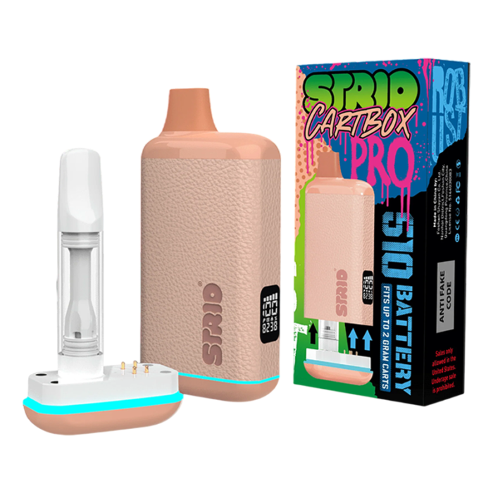 STRIO PRO CARTBOX 2G 510 BATTERY FLAMINGO PINK (LEATHER) - BOX OF 10