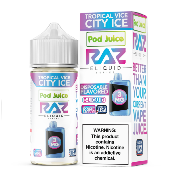 POD JUICE X RAZ TROPICAL VICE CITY ICE - 100ML