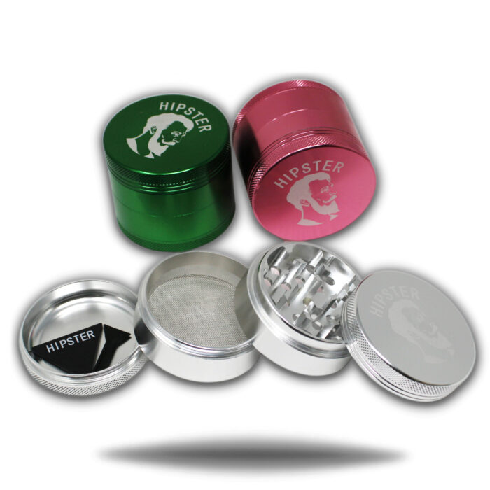 HIPSTER GRINDER 4 PART 55 MM PLAIN MULLERS. ALUMINUM MATERIAL