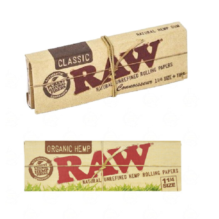 RAW 1.25+TIPS ROLLING PAPERS