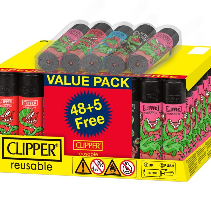 CLIPPER LIGHTER CLASSIC EVIL PLANTS 48CT DISPLAY