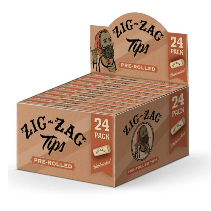 ZIG ZAG TIPS PRE-ROLLED UNBLEACHED PACK OF 24