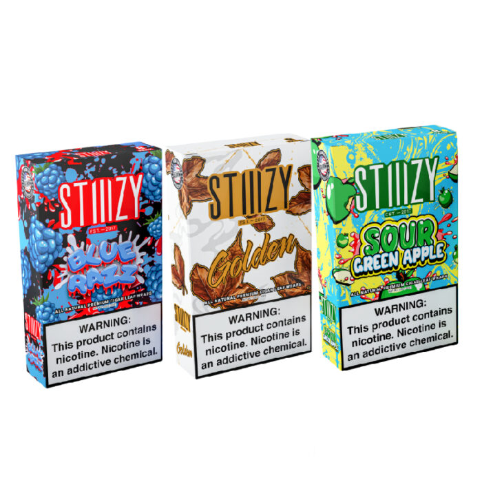 STIIIZY NATURAL LEAF WRAPS – 5CT PACK BOX OF 8 PACK