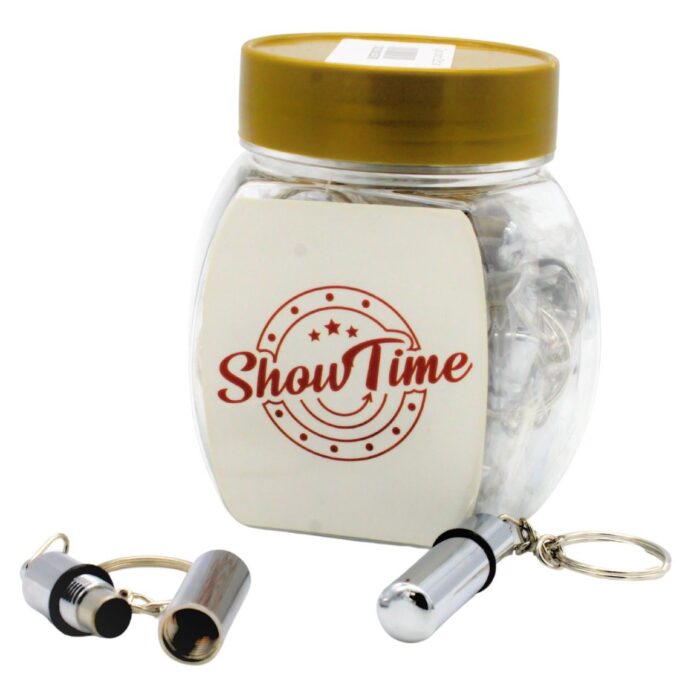 SHOW TIME METAL KEY RING CIGAR PUNCH 20CT JAR