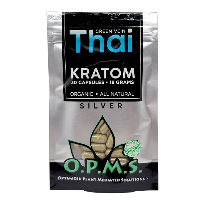 OPMS SILVER GREEN VEIN THAI 30CT 18GM CAPSULES BAG