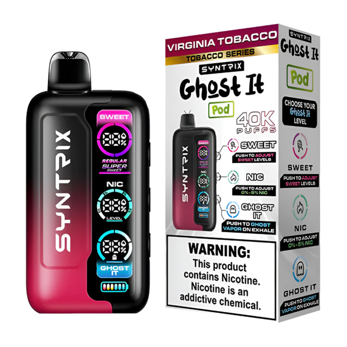 POD JUICE OX BAR 40K DISPOSABLE SYNTRIX GHOST IT - PACK OF 5