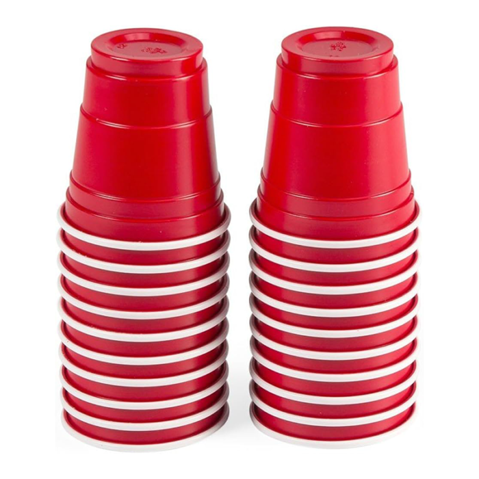 SW PLASTIC CUPS 2OZ RED - PACK OF 20